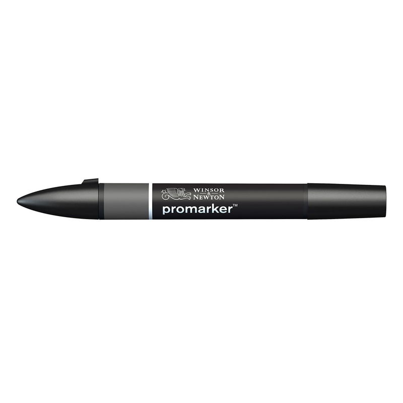 Winsor & Newton Promarker Cool Grey 5 CG5 marker med dubbelspets frilagd på vit bakgrund