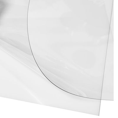 Transparent HIPEX G PETG plastark 0,5 mm med skyddsfilm i storleken 750x750 mm