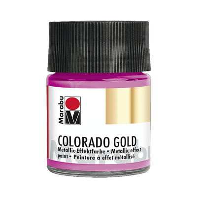 Marabu Colorado GOLD, metallicfärg i glasflaska. Färg Metallic Pink