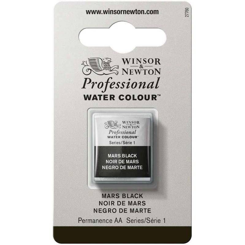 Winsor & Newton Professional Akvarellfärg, halvkopp Mars Black