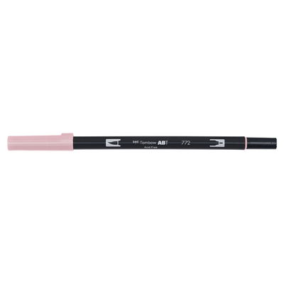 Vattenbaserad penna med två spetsar, en fineliner och en penselspets, Tombow ABT Dual brush Dusty Rose