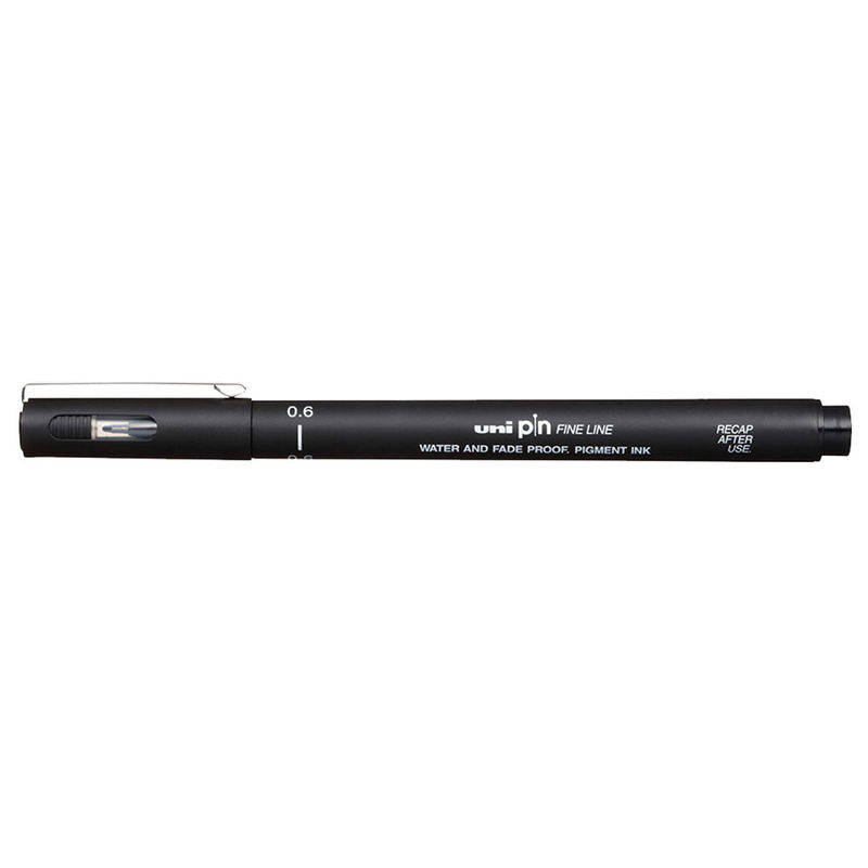 Fineliner 0,6 mm, svart. Uni Pin