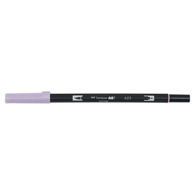 Vattenbaserad penna med två spetsar, en fineliner och en penselspets, Tombow ABT Dual brush Purple Sage