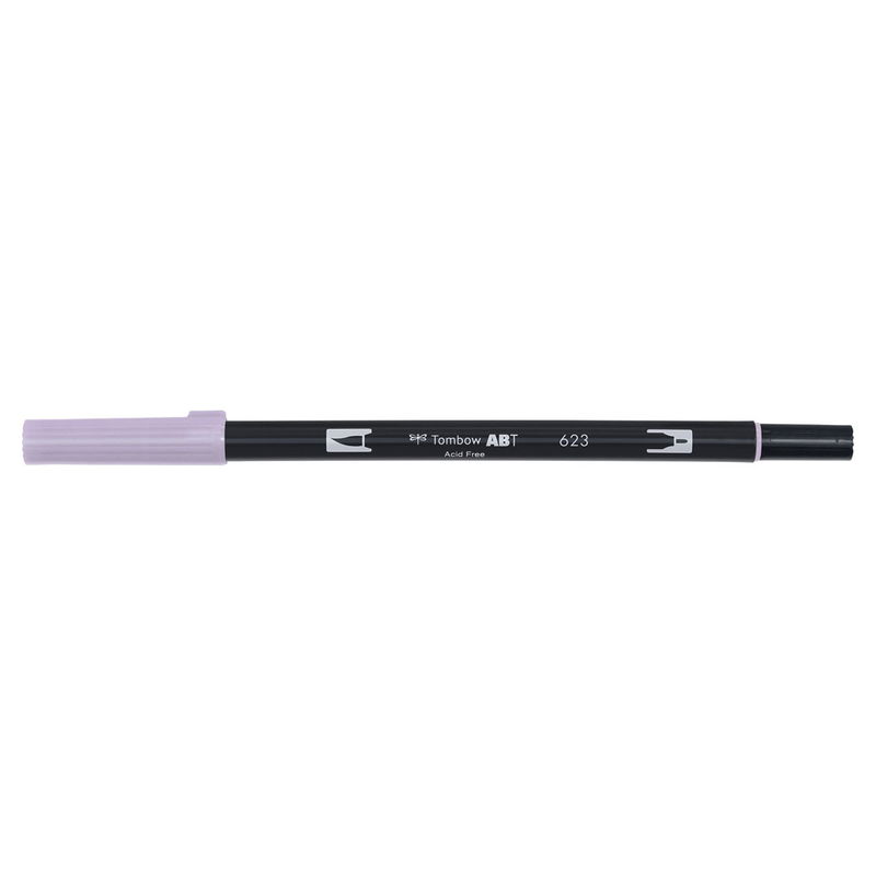 Vattenbaserad penna med två spetsar, en fineliner och en penselspets, Tombow ABT Dual brush Purple Sage