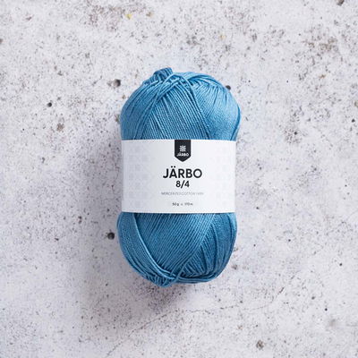 Järbo 8/4 50 gram. Antikblått bomullsgarn. 100% bomull.