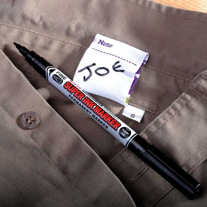 Super Ink Marker till tyg och tvättlappar, perfekt för att märka kläder