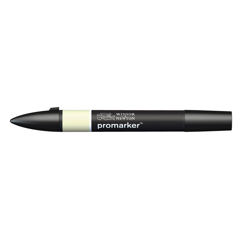 Winsor & Newton Promarker Pastel Beige Y717 marker med dubbelspets frilagd på vit bakgrund