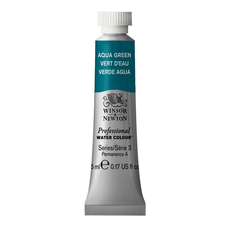 Förpackning med Winsor & Newton Professional akvarellfärg Aqua Green 5 ml tub