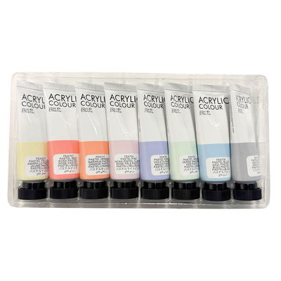 Acrylic Colour Pastell akrylfärger 8x22 ml i tråg
