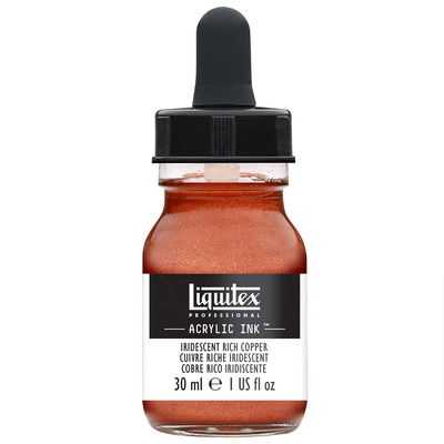 Flaska med pipett, Liquitex Professional Acrylic Ink 30 ml, Iridescent Rich Copper