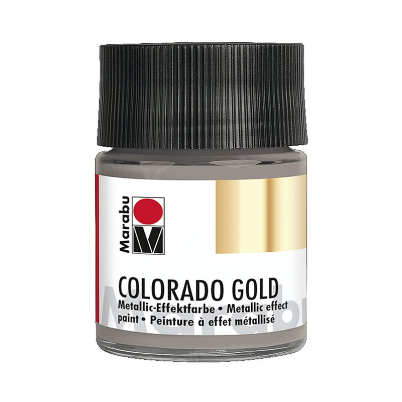 Marabu Colorado GOLD, metallicfärg i glasflaska. Färg Anthracite