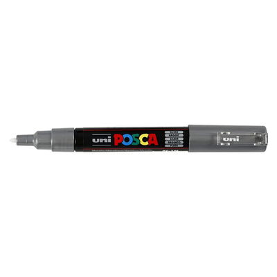 Posca PC-1MC Silver med spets synlig, öppen marker sedd från sidan