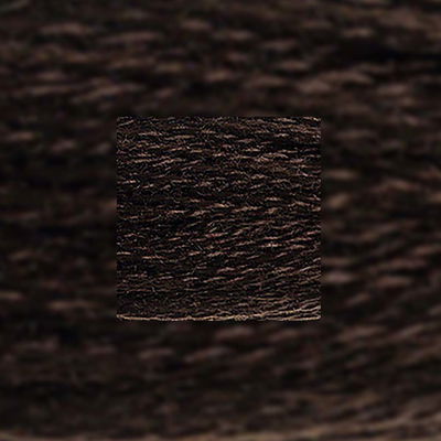 Närbild av separerbara 6 trådar bomull Black brown 3371