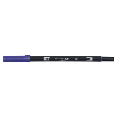 Vattenbaserad penna med två spetsar, en fineliner och en penselspets, Tombow ABT Dual brush Deep Blue