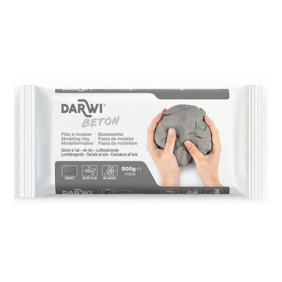 Betongfärgad lufttorkande lera Darwi Béton 500 gram Darwi Béton lufttorkande lera betongfärg 500 gram förpackning