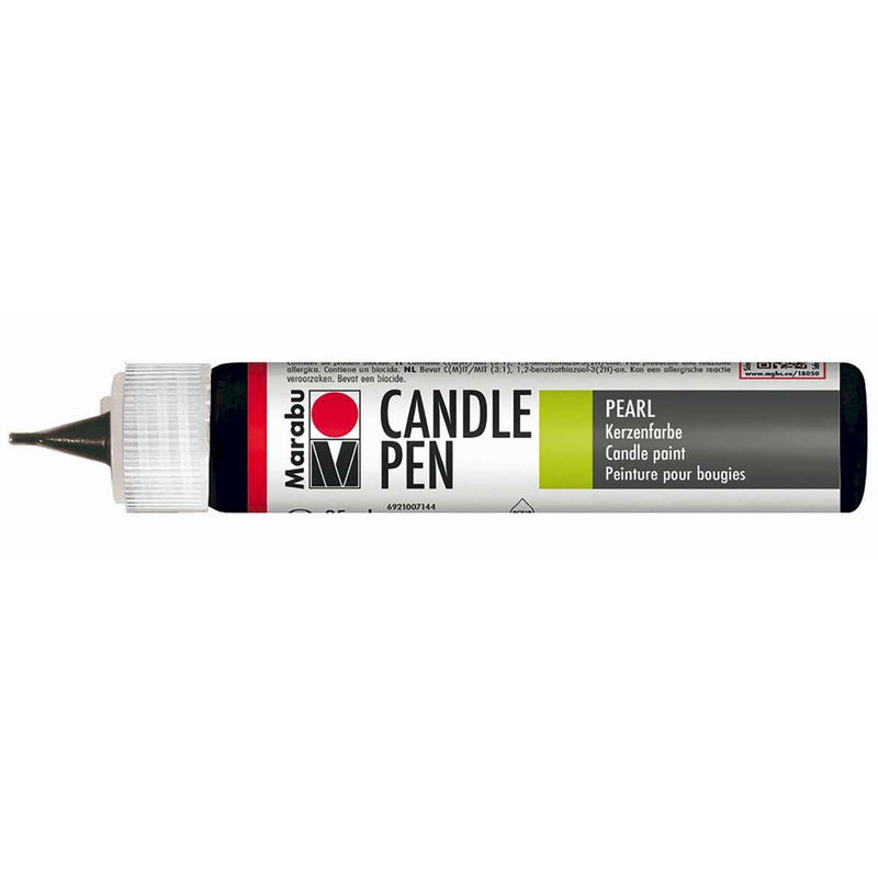 Marabu Candle Pen Pearl Black 25 ml med spets för målning på ljus