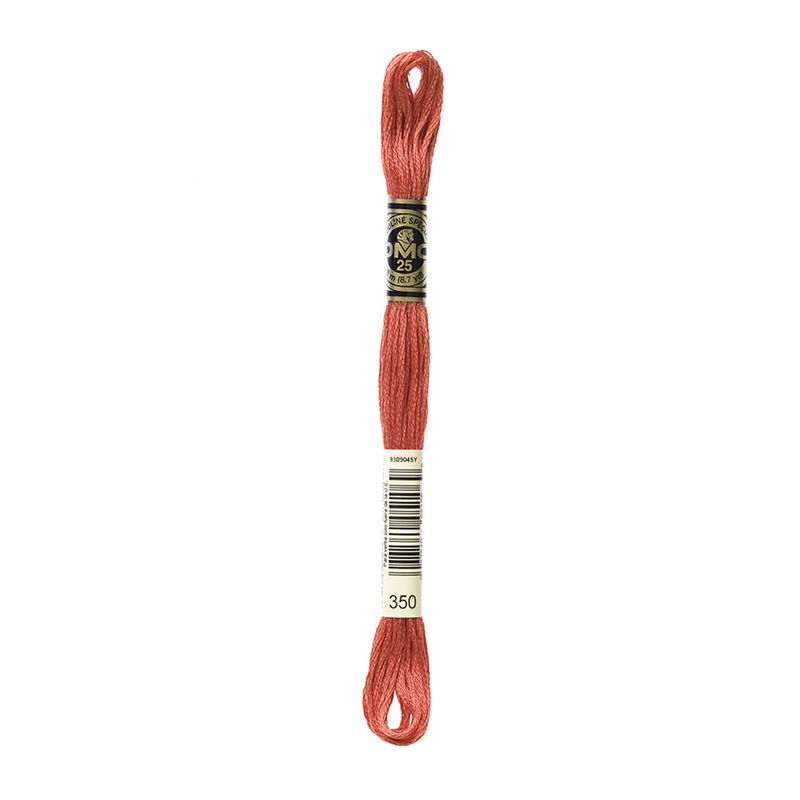 DMC Mouliné Spécial i färgen 350 Medium Coral broderigarn 8 meter