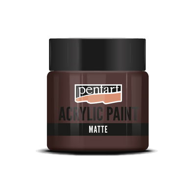 Matt akrylfärg Dark Brown, 50 ml, Pentart Acrylic