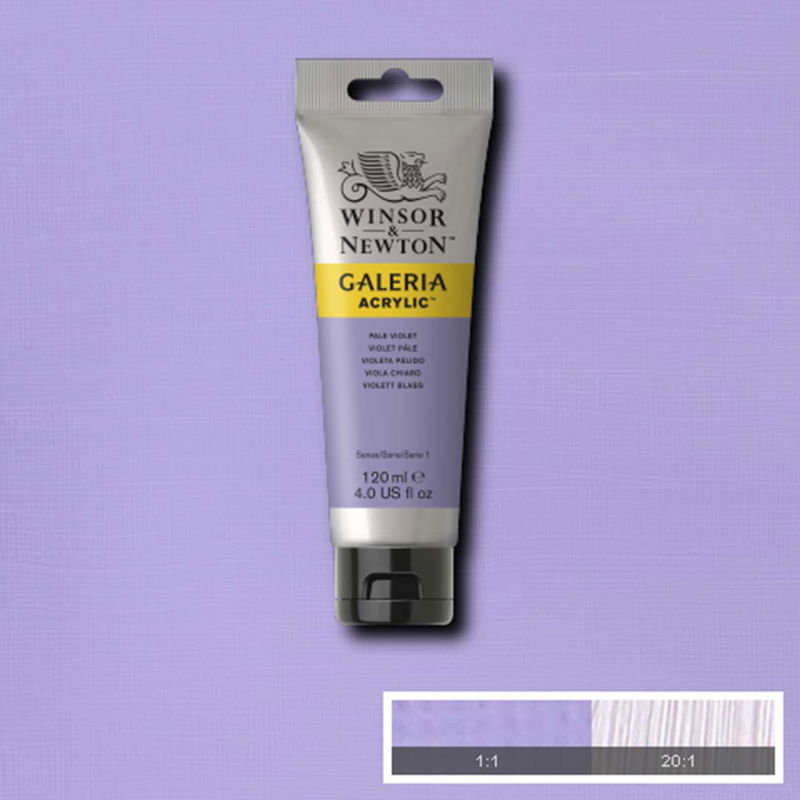 Tub med 120 ml akrylfärg. Winsor & Newton Galeria Pale Violet