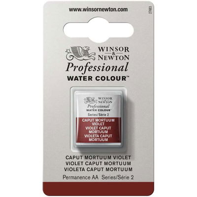 Förpackning med Winsor & Newton Professional akvarellfärg Caput Mortuum Violet halvkopp