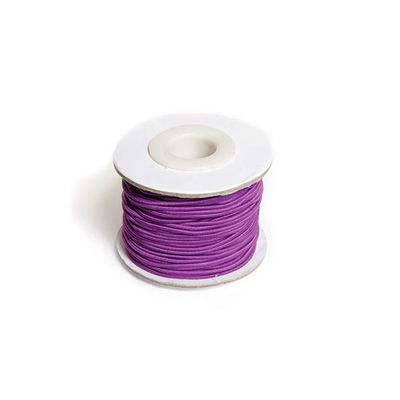 Mörklila elastisk tråd 1,2 mm x 25 m på rulle för smyckestillverkning