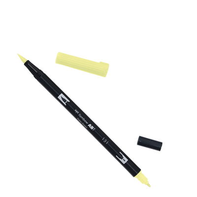 Tombow ABT Lemon Lime Tombow ABT Dual Brush, vattenbaserad penna med två spetsar, en fine och en brush, Lemon Lime 131