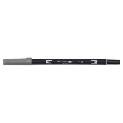 Vattenbaserad penna med två spetsar, en fineliner och en penselspets, Tombow ABT Dual brush Cool Gray 10