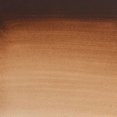 Färgprov (swatch) Cotman akvarellfärg Burnt Umber