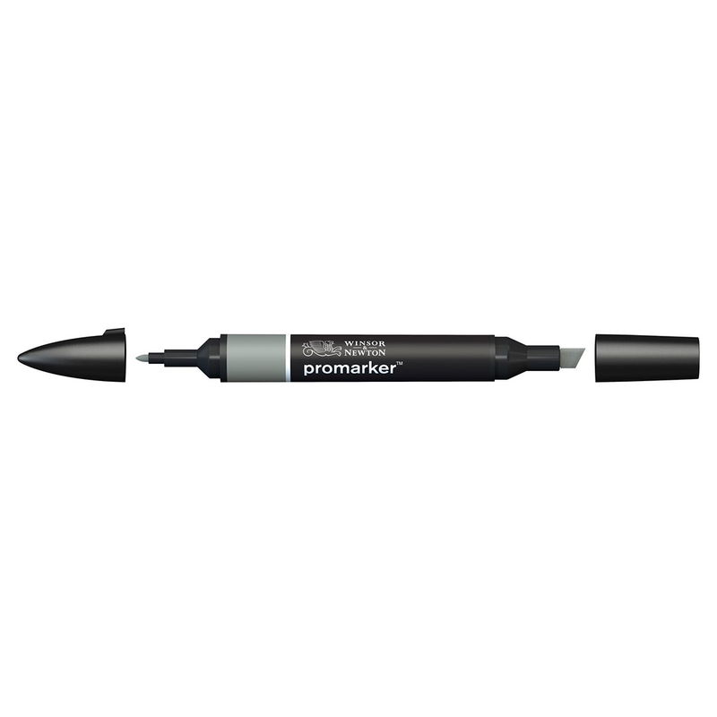 Winsor & Newton Promarker Ice Grey 5 IG5 marker med bred snedskuren spets och smal rund spets