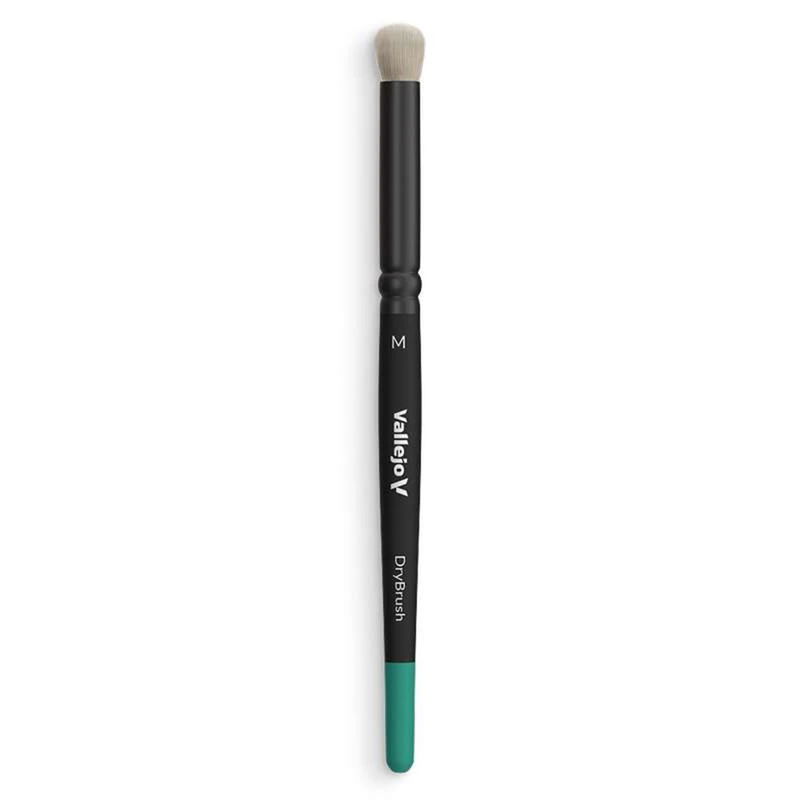 Vallejo Dry Brush. Torrborstningspensel, rund platt spets, storlek medium
