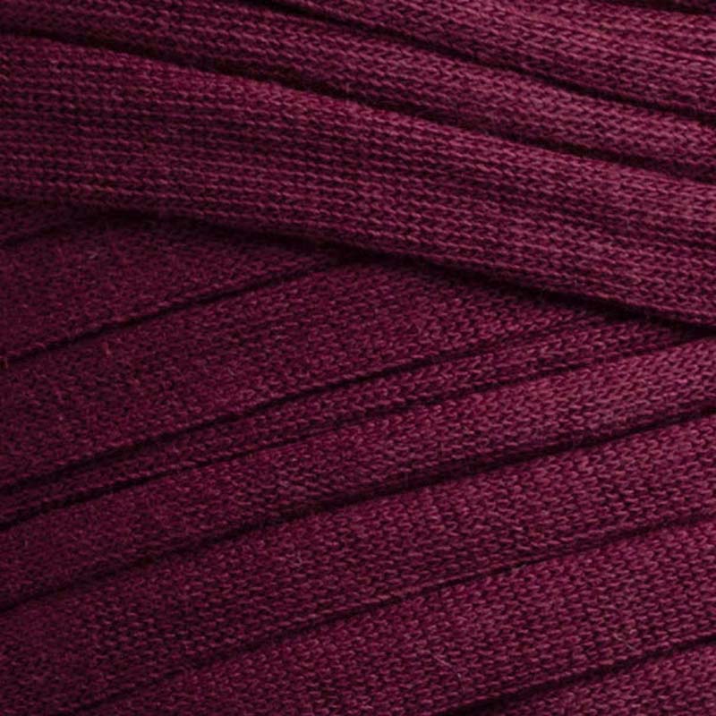 Färg- och textur Zpagetti T-shirtgarn bordeaux nyans