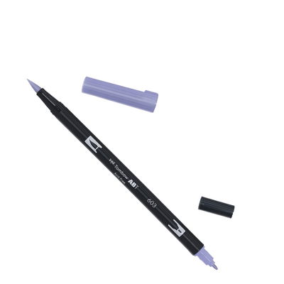 Tombow ABT Periwinkle 603 Tombow ABT Dual Brush, vattenbaserad penna med två spetsar, en fine och en brush, Periwinkle 603