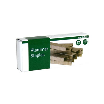 Förpackning med häftklammer 26/6, 1000 st, från bnt office