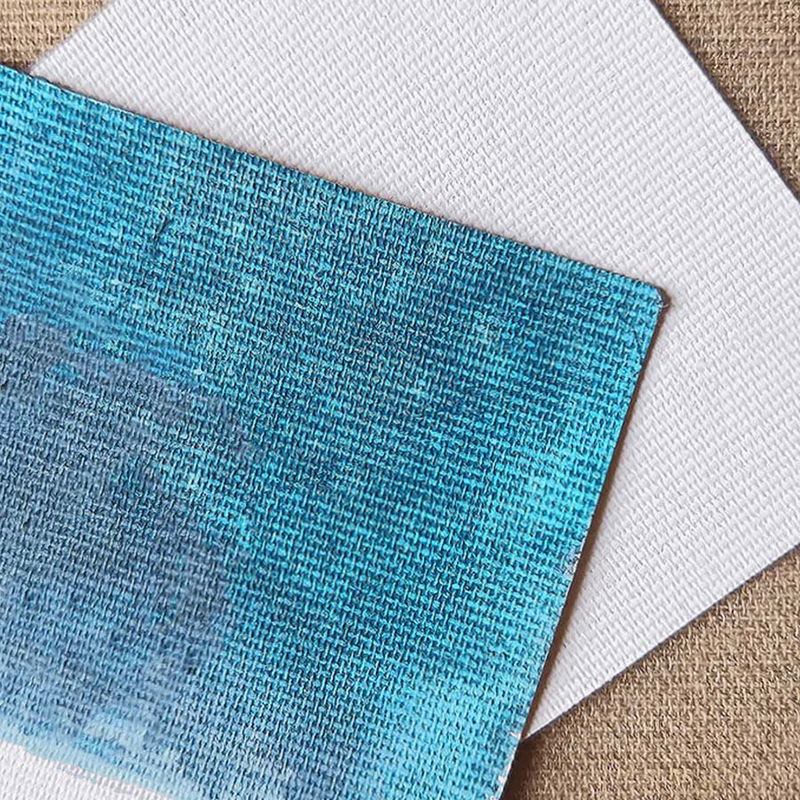 Målarduk obehandlad, grundad med gesso och sedan målad på. JBF uppspänd målarduk bomull polyester