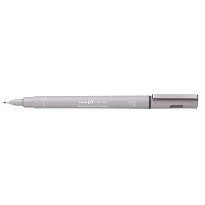 Light Grey 0,5 mm uni-pin fineliner, 0,5 Light Grey. Ljusäkta och vattenresistent.