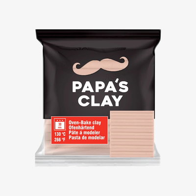 Papa's Clay Polymerlera Light Flesh 60 g i förpackning, hudton