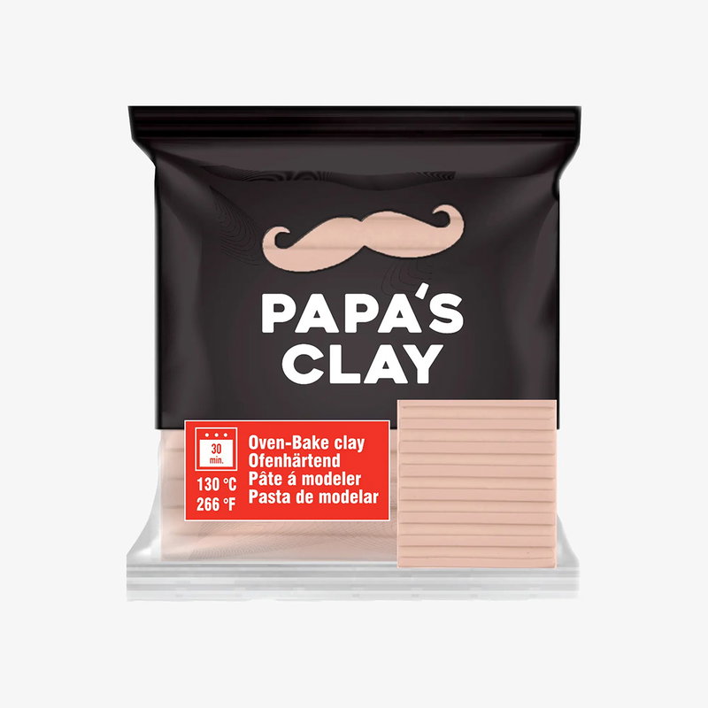 Papa's Clay Polymerlera Light Flesh 60 g i förpackning, hudton