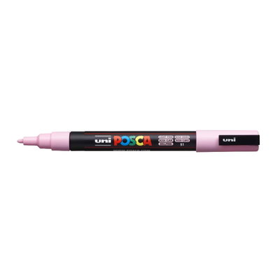 Posca PC-3M Light Pink, öppen marker sedd från sidan