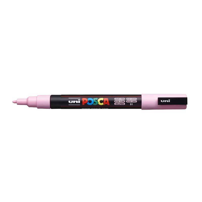 Posca PC-3M Light Pink, öppen marker sedd från sidan