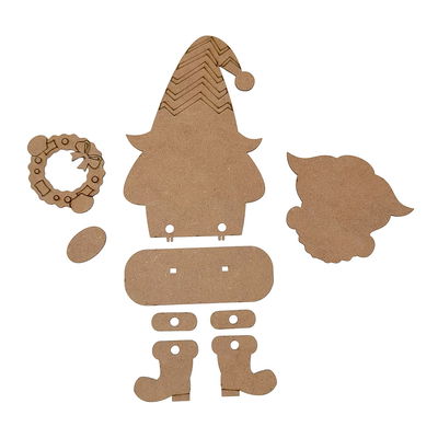 Delar till Tomte på kant med krans, DIY-kit, julpyssel
