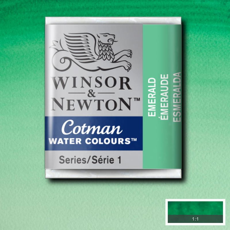 Winsor & Newton Cotman akvarellfärg halvkopp, Emerald