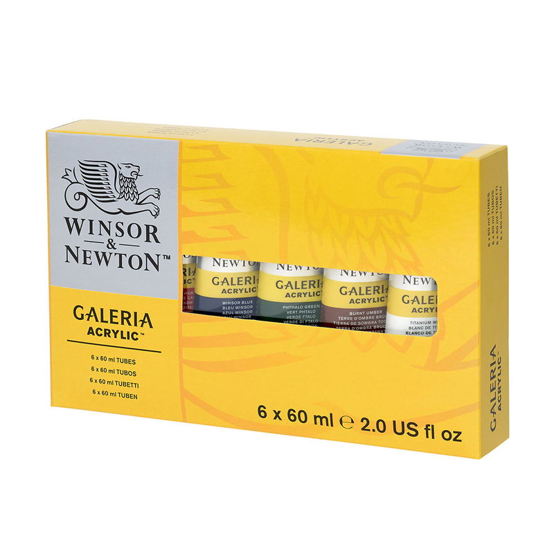 Winsor & Newton Galeria Acrylic Set 6x60 ml i förpackning