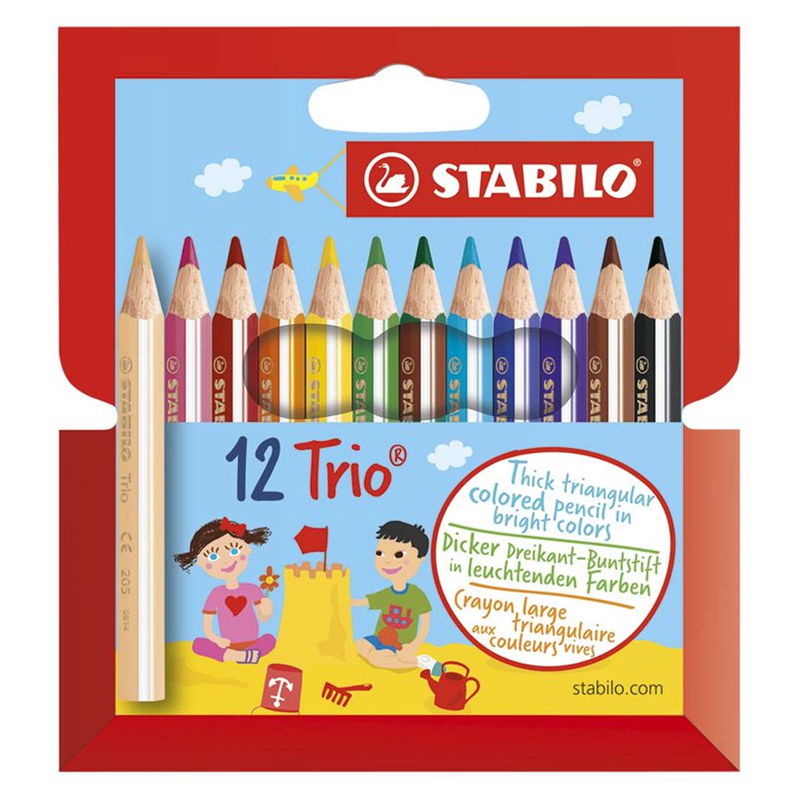 STABILO Trio Thick färgpennor 12-pack i förpackning