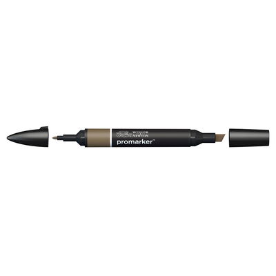 Winsor & Newton Promarker Umber O615 marker med bred snedskuren spets och smal rund spets