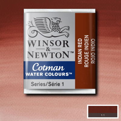 Winsor & Newton Cotman akvarellfärg halvkopp, Indian Red