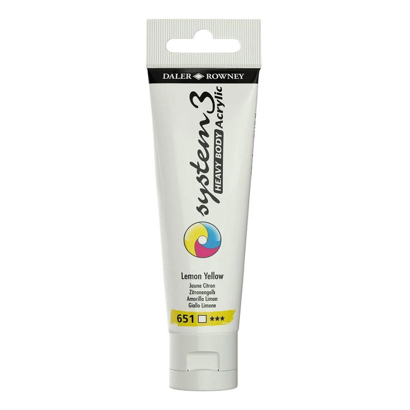 System3 Heavy Body akrylfärg Lemon Yellow 651 i tub