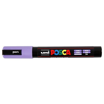 Posca PC-5M Lilac med kork, stängd marker sedd från sidan