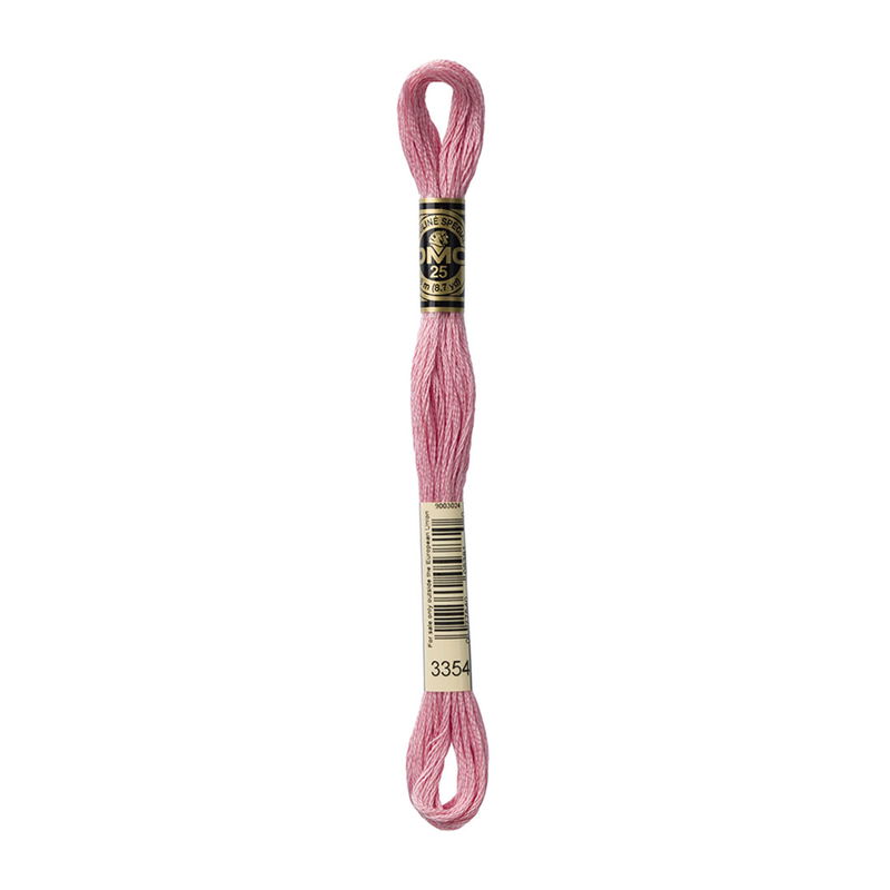 DMC Mouliné Spécial i färgen 3354 Light Dusty Rose broderigarn 8 meter