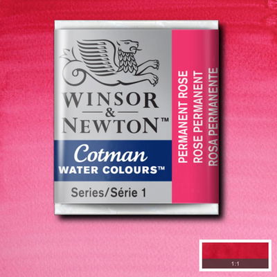 Winsor & Newton Cotman akvarellfärg halvkopp, Permanent Rose