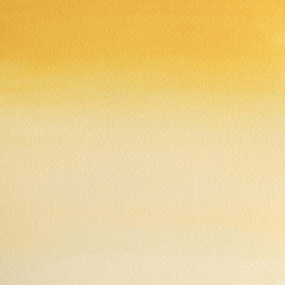 Naples Yellow akvarellfärg som mjuk varm gul ton på papper